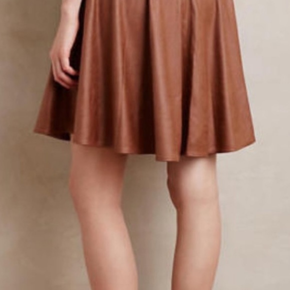 Anthropologie/Matison Stone Suede Skater Skirt, Small - Picture 4 of 13